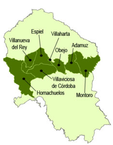 Mapa de Sierra Morena Cordobesa